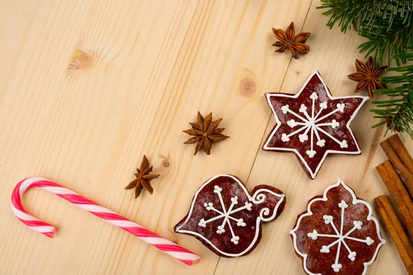 Christmas Background Gingerbread — Stock Photo, Image
