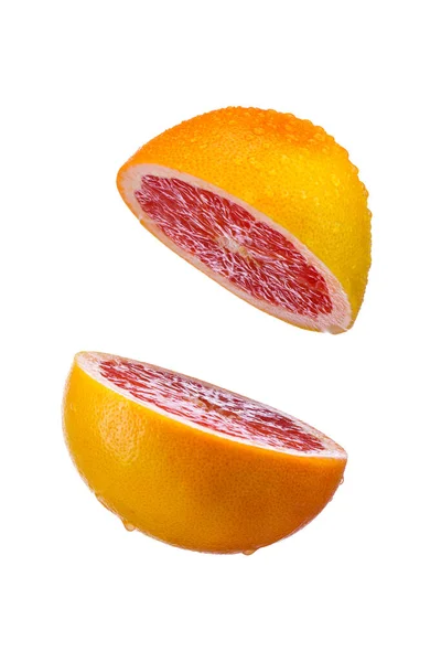 Grapefruit Sliced White Background — Stock Photo, Image