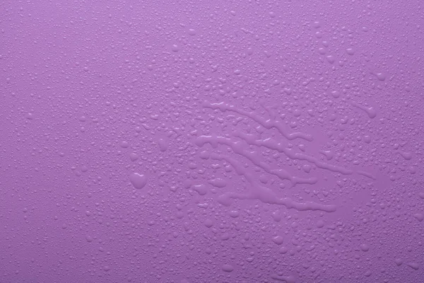 Water Drops Purple Color Surface — Stock Photo, Image