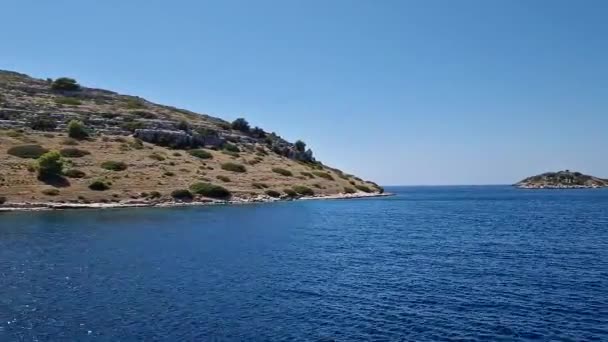 View Coast Mediterranean Sea Summer Kornati Island — Stok video