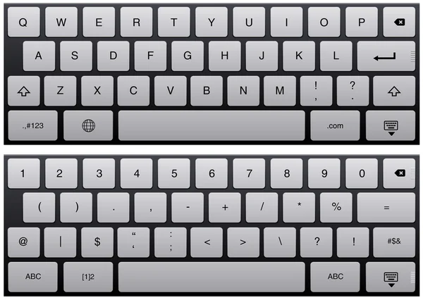 Tablet Keyboard — Stock Vector