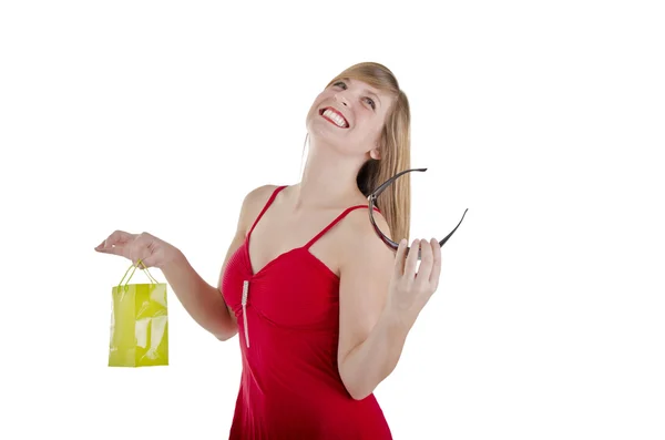 Pretty woman shopping. — Stock Photo, Image