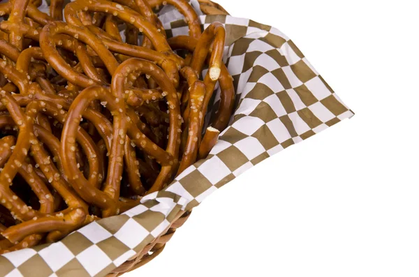 Basket of pretzels — Stock Photo, Image