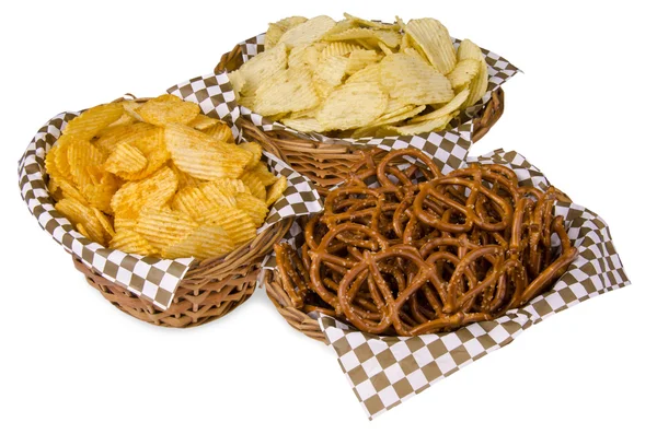 Salzige Snacks — Stockfoto