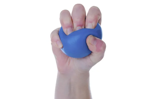 Squeezing stress ball — Stock Photo, Image