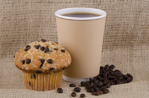 Café e muffin — Fotografia de Stock