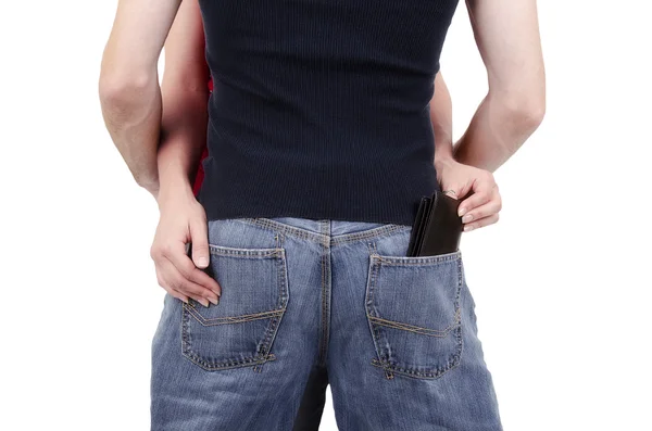 Robar del bolsillo trasero — Foto de Stock