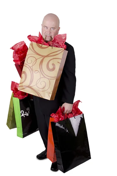 Homem com sacos de compras — Fotografia de Stock