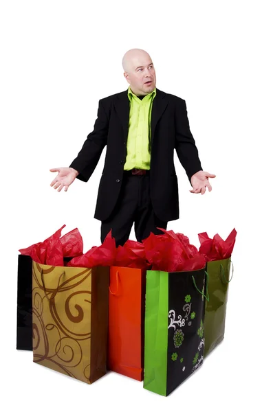 Man with shopping bags — Stock Photo, Image