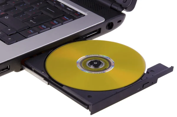 Компактний диск з ноутбука — стокове фото