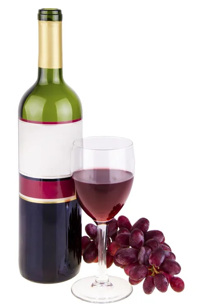 Wine glasse and bottle of wine — Stock Photo, Image