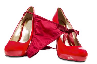 g-string ve yüksek topuklu