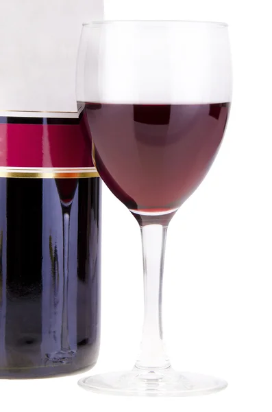 Kieliszek do wina i butelka wina — Zdjęcie stockowe