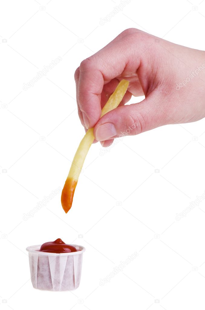 Dipping french fry