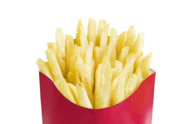 Batatas fritas na caixa — Fotografia de Stock