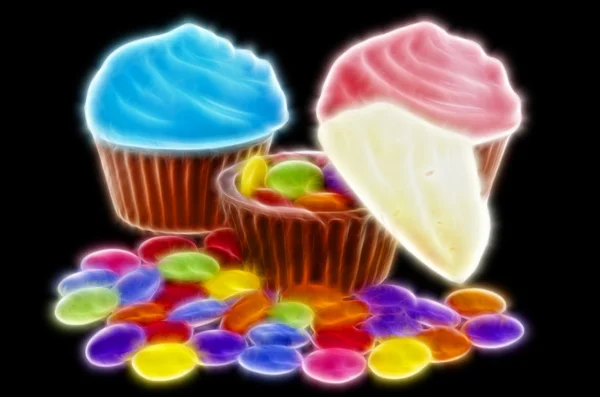 Cupcakes bonbons — Photo