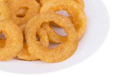 Kızarmış soğan halkaları.