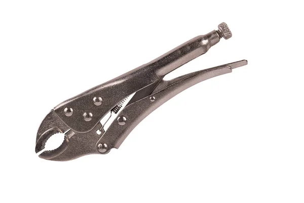 Locking Pliers Isolated White Background Cut Out — Stock Photo, Image