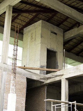 Unfinished elevator structure