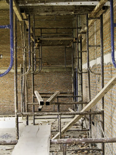 Interior de uma casa em construção — Fotografia de Stock