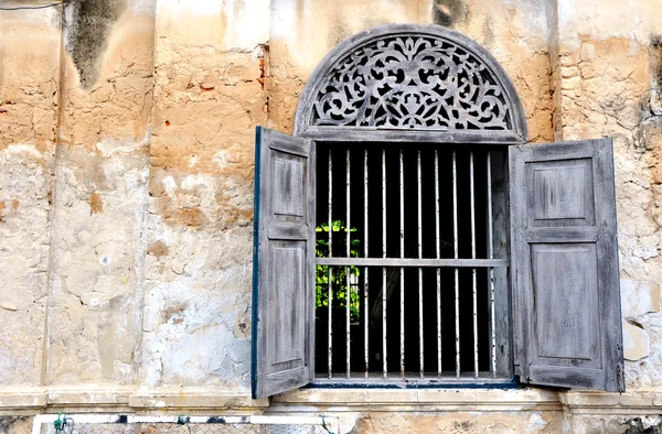 Muro vecchio stile e vedova — Foto Stock