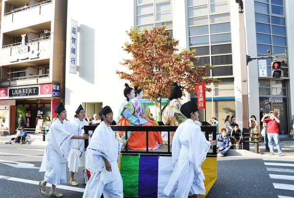 Kyoto - 22 październik: Uczestnicy Matsuri Jidai — Zdjęcie stockowe