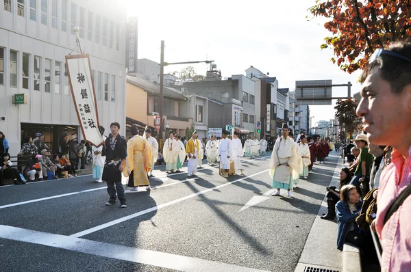 Kyoto - 22 oktober: een deelnemers op de Jidai Matsuri (Festival o — Stockfoto