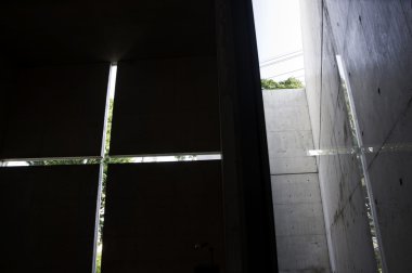Kilise şehir Ibaraki, osaka ili içinde ışık.