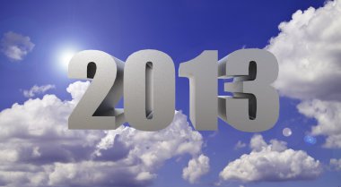 2013, yeni yıl metin üzerinde gökyüzü