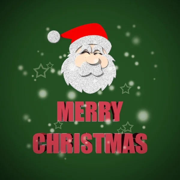 Merry Christmas lettering on green — Stock Photo, Image