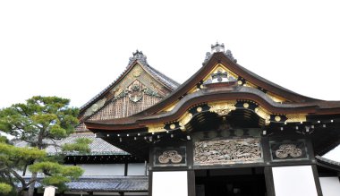 Nijo kale üzerinde beyaz arka plan kyoto, Japonya