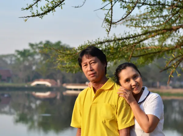 Outdoor family portrait — Stock Photo, Image