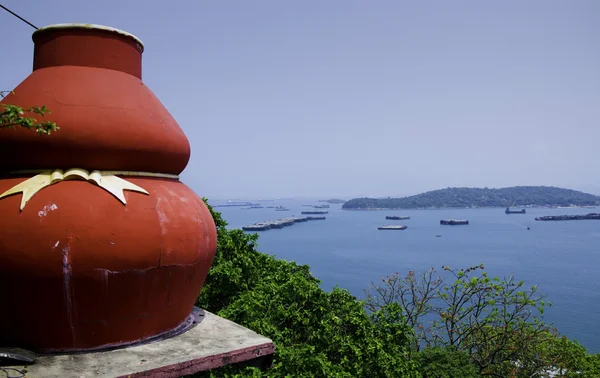 Bovenaanzicht van koh sichang, eiland, thailand — Stockfoto