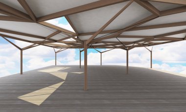 Organik yapısı, açık alanda mimari