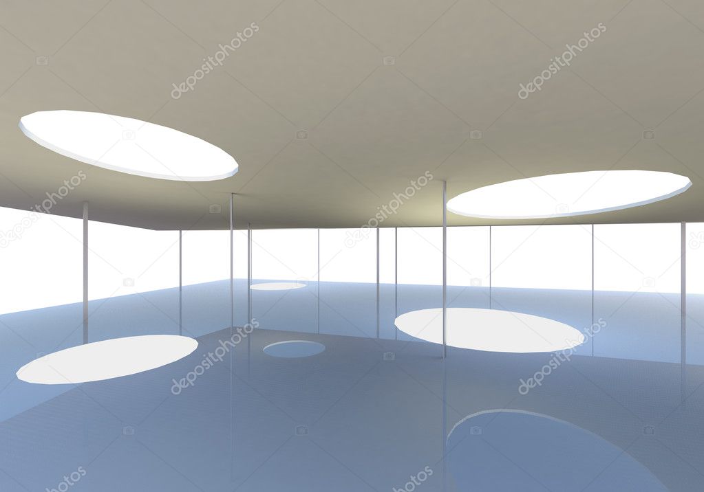 Abstract skylight of Conceptual modern building