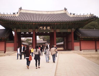 Seoul-Güney Kore-Ekim 24: turist ziyaret alace