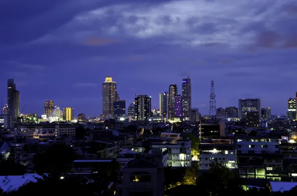 Éjjel városára. Bangkok. Thaiföld. — Stock Fotó