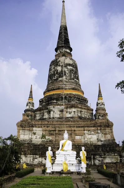 Wat yai chai mongkhol chrám ayuthaya provincie Thajska — Stock fotografie