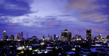 Panorama görünümünü bangkok şehir manzarası