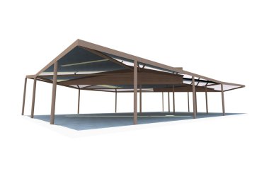 beyaz zemin üzerinde organik mimari