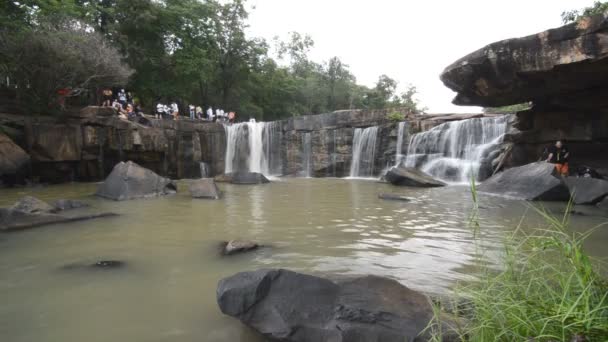 Waterfall at chaiyaphum in Thailand — Stock Video