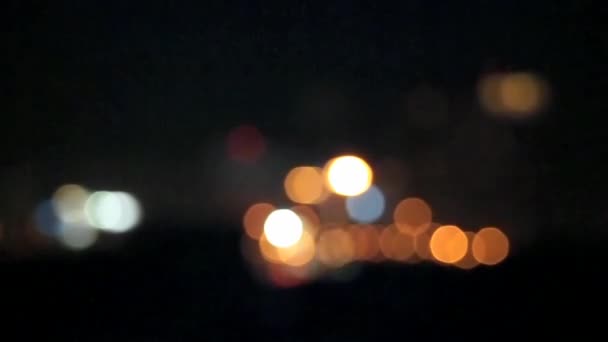 抽象模糊地铁城市的灯光 — 图库视频影像