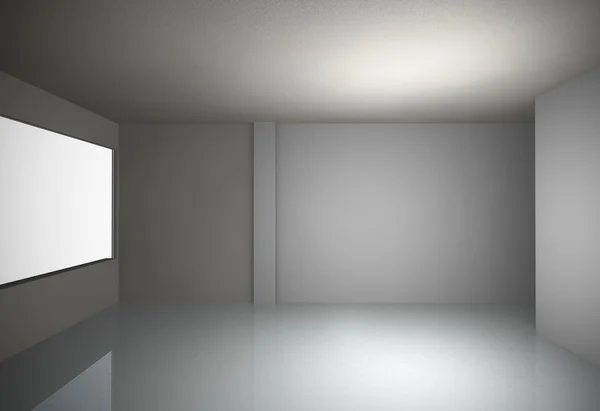 Bílý prázdný interiéru — Stock fotografie