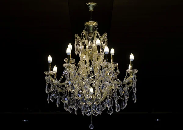 Beautiful crystal chandelier — Stock Photo, Image