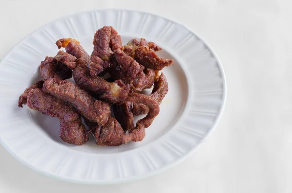 Closeup of fresh fried pork — Stock Photo, Image