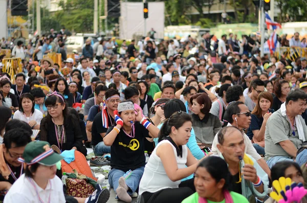 Bangkok - 11 Kasım 2013: hükümet karşıtı protestocular — Stok fotoğraf