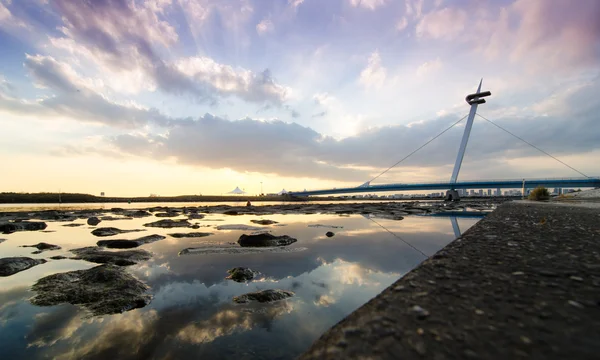 Suspension bridges of Kasairinkai park, Tokyo, Japan — Stock Photo, Image