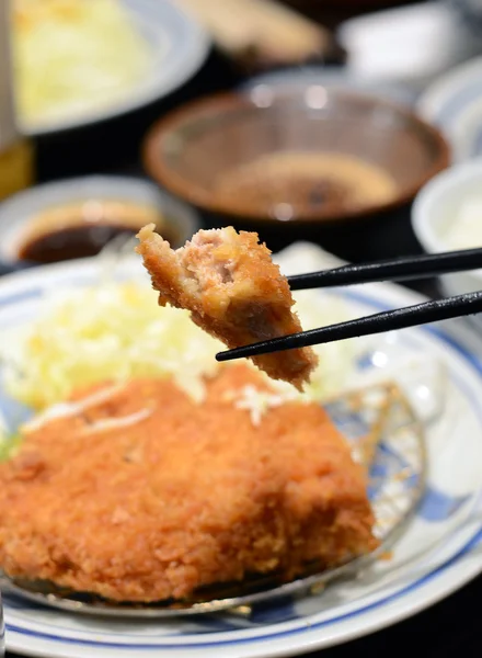 Chopped Katsu deep fried Pork — Stock Photo, Image