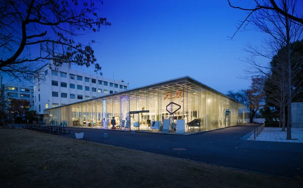 Twilight of Modern Workshop Building Exterior — Stock Photo, Image