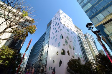 Ginza, Japonya - Kasım 26: modern ginza bölgesinde Bina